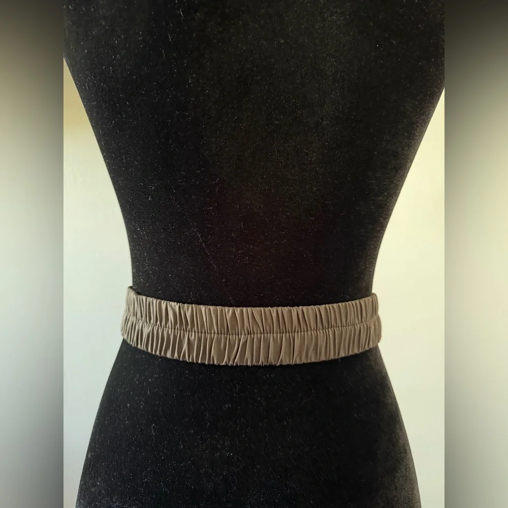 Elegant‎ Tan Belt with Gold Accents